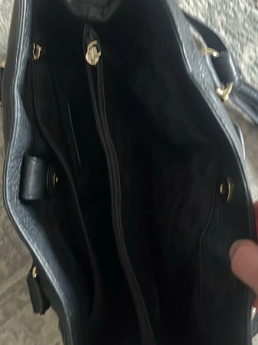 Michael Kors black leather bag